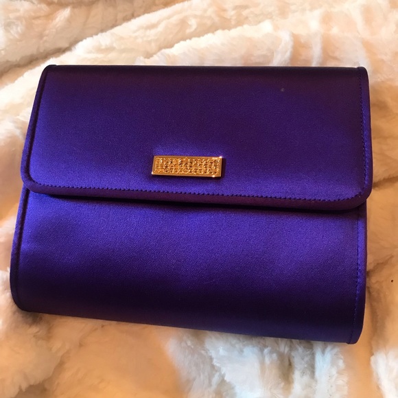 St. John Handbags - NWT St. John Satin Evening Bag Purple